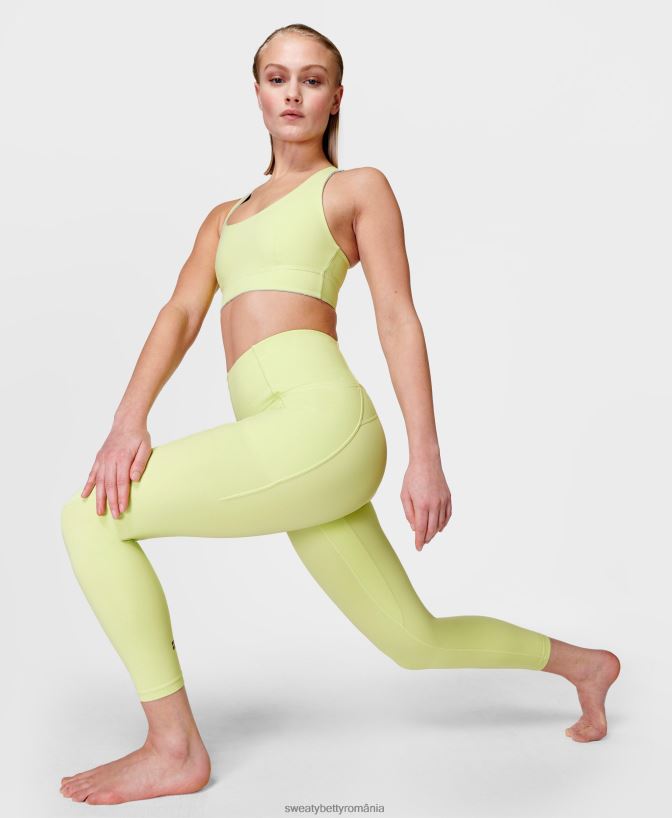 Sweaty Betty jambiere de yoga 7/8 super moi femei verde pomelo îmbrăcăminte SV3TD110